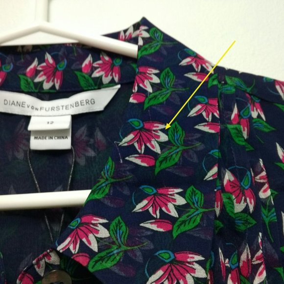 DIANE VON FURSTENBERG Blakely Floral Print Pintuck - Picture 11 of 11